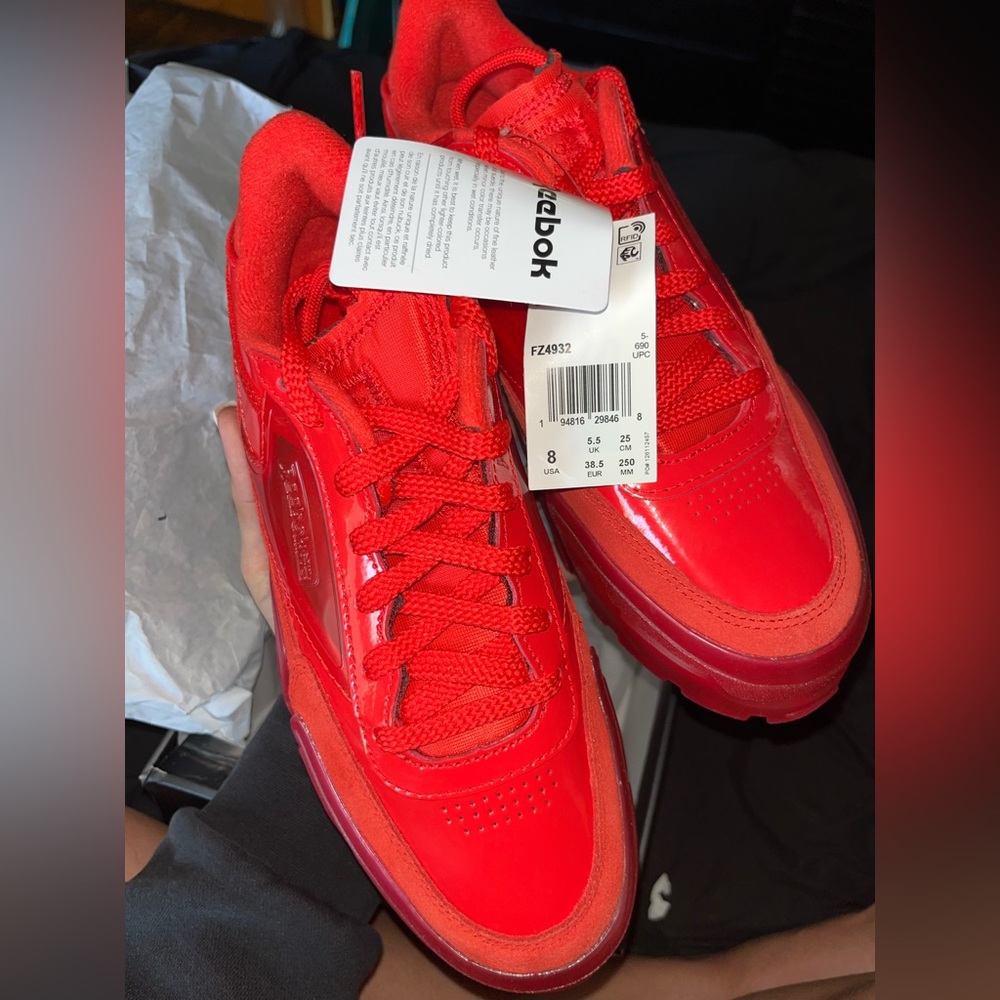 Red cardi b Reebok